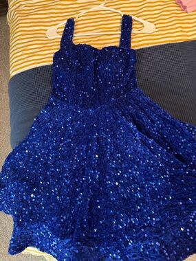 Royal Blue Sequin Party Dress